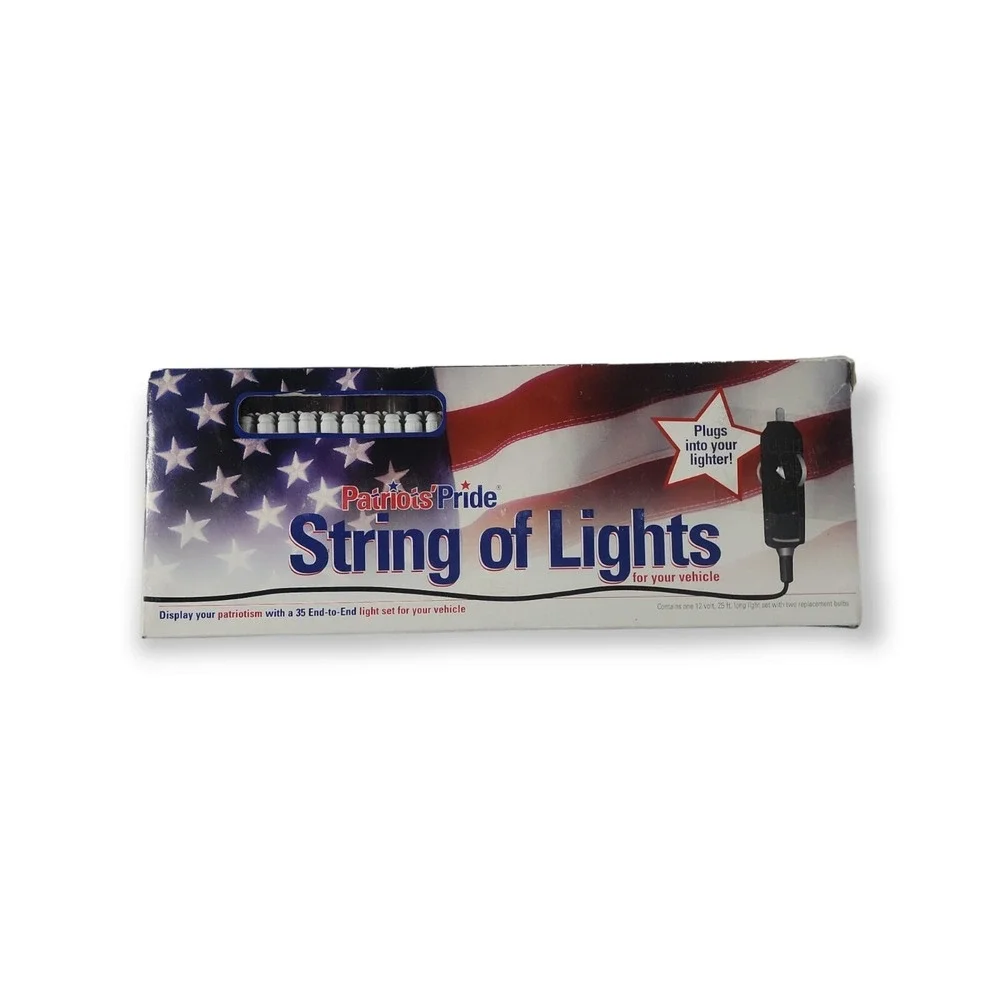 Luminosity Unlimited Patriots‎ Pride 12v Cigarette Lighter Plug-in String Lights